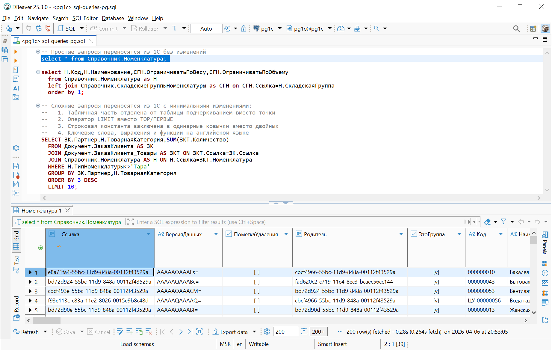 SQL-запросы в PostgreSQL
