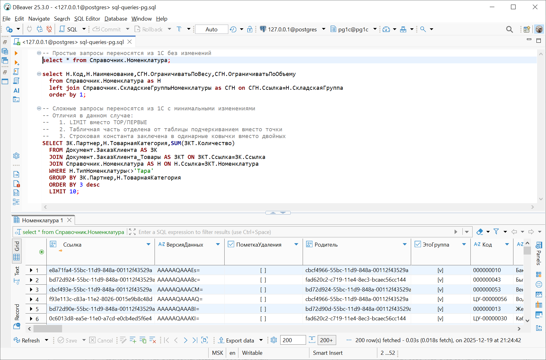SQL-запросы в PostgreSQL